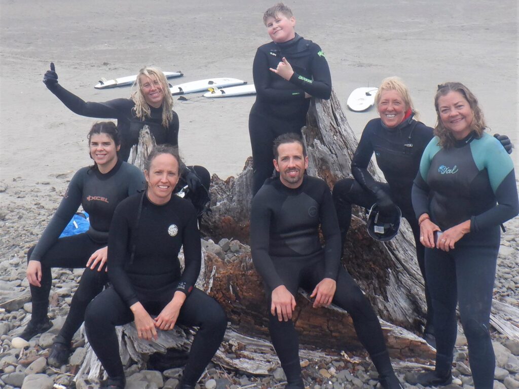 Coed Group Surf Lessons for Teens and Adults